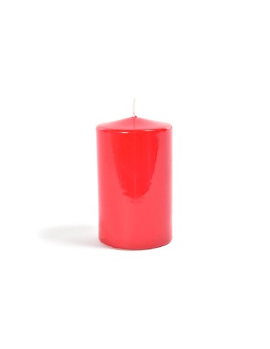 CANDELE E GIROCANDELE: vendita online Candela di Natale Pillar Lucida Rossa 10x6CM - La Magia di Natale per un'atmosfera acco...