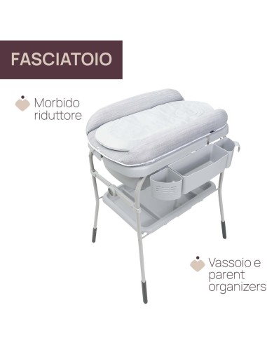 Chicco Cuddle & Bubble Fasciatoio e Vaschetta Neonato - Regolabile e Compatto