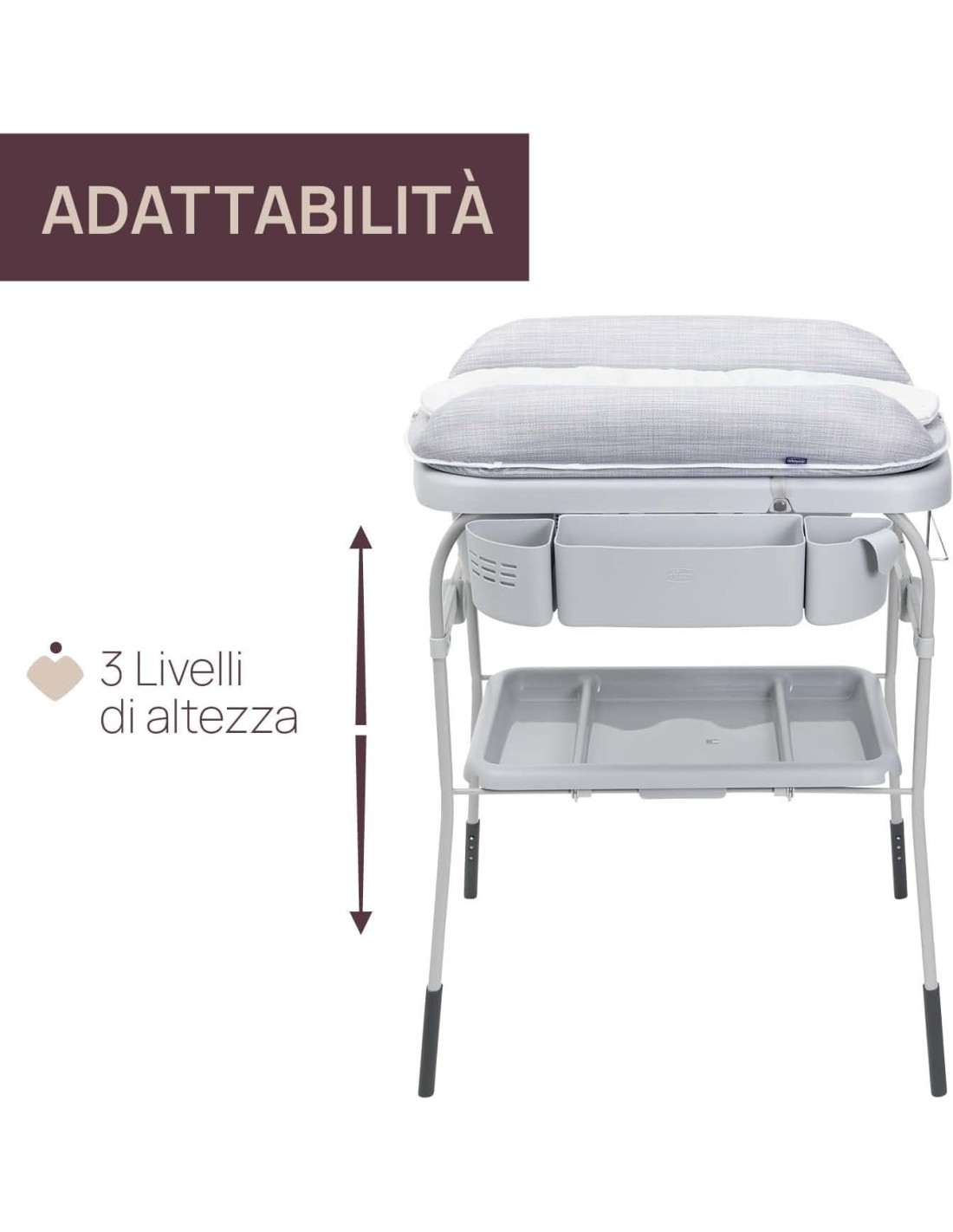 Chicco Cuddle & Bubble Fasciatoio e Vaschetta Neonato - Regolabile e Compatto