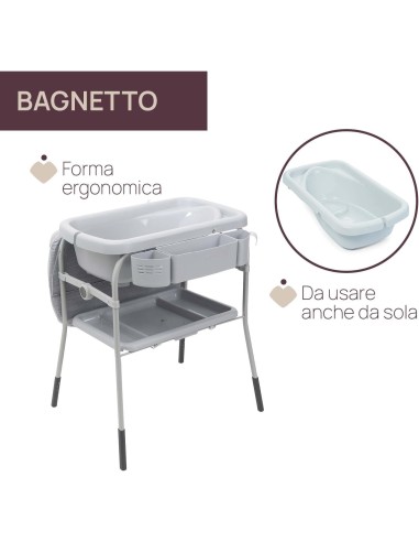 Chicco Cuddle & Bubble Fasciatoio e Vaschetta Neonato - Regolabile e Compatto