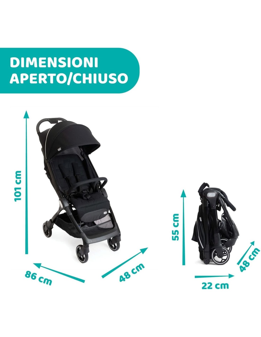 Chicco We Passeggino Leggero e Compatto da 0 Mesi a 22 Kg | shopincasa.it