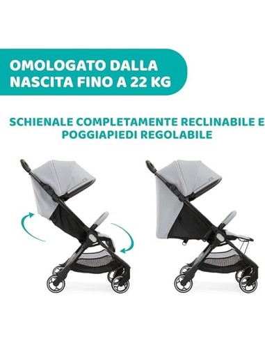 Passeggino Chicco We Leggero e Compatto - Reclinabile e Facile da Chiudere | shopincasa.it