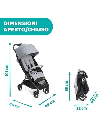 Passeggino Chicco We Leggero e Compatto - Reclinabile e Facile da Chiudere | shopincasa.it