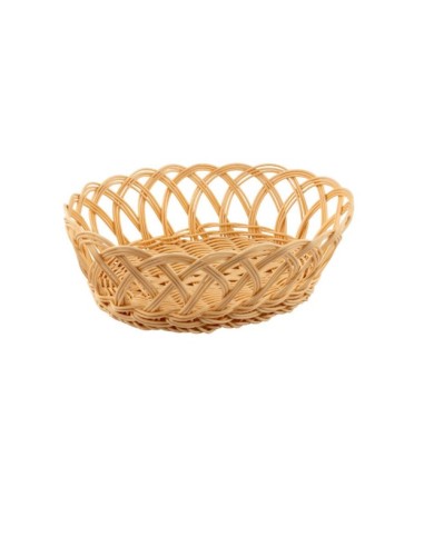 CESTINO PANE OVALE 26X21CM RATTAN SINTETICO