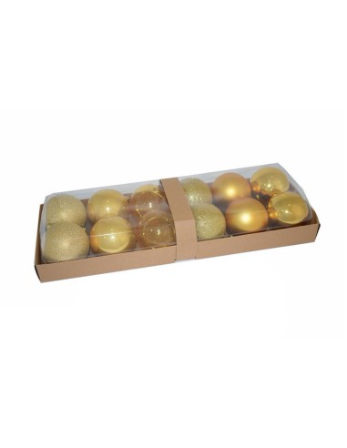 CONF 12 SFERE 814983 ORO 8CM ASSORTITO