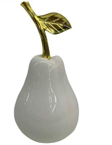 PERA 150436 BIANCO LUCIDO GAMBO ORO 13X27CM