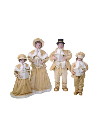 FAMIGLIA CANTORI 4PZ TESSUTO ORO 34X22X95CM