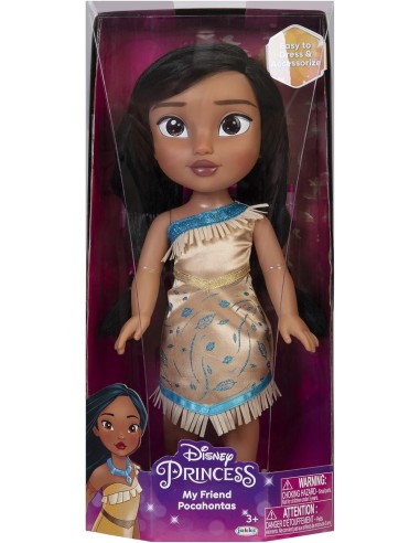 Disney Princess Bambola Pocahontas 38 cm, occhi scintillanti, abito glitterato e tiara | shop in casa