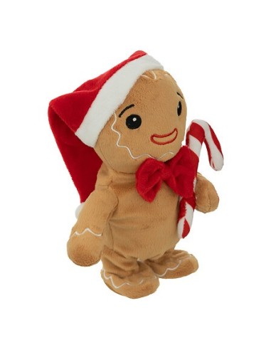 OGGETTISTICA NATALE: vendita online Peluche di Natale Pan di Zenzero 20cm, Musica e Movimento, Idea Regalo Natalizio in offerta