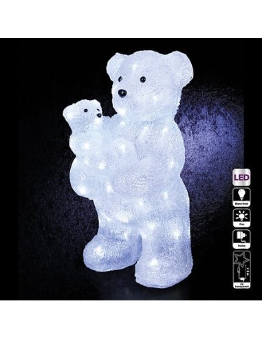 LUCI DI NATALE: vendita online Orso di Natale con 56 Luci LED, 25x25x45 cm, Illuminazione Esterna Festiva, Decorazione Lumino...