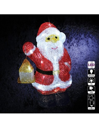 LUCI DI NATALE: vendita online Babbo Natale di Natale con 40 Luci LED, 19x13x30 cm, Illuminazione Esterna Festiva, Decorazion...