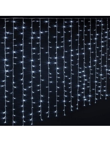 LUCI DI NATALE: vendita online Tenda di Luci di Natale 400 LED, 2x2m, Bianco Freddo, Esterno, 8 Effetti di Luce in offerta