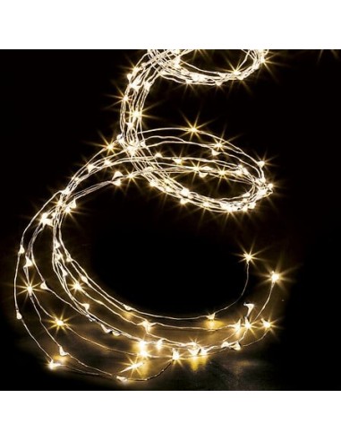 LUCI DI NATALE: vendita online Cascata di Luci di Natale 400 LED, 2m, Bianco Caldo, Esterno, 8 Effetti di Luce, Illumina Inte...