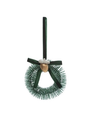 SFERE E PENDAGLI: vendita online Pendente di Natale Ghirlanda Verde, 10 cm, Elegante Decorazione Natalizia per Albero, Festiv...