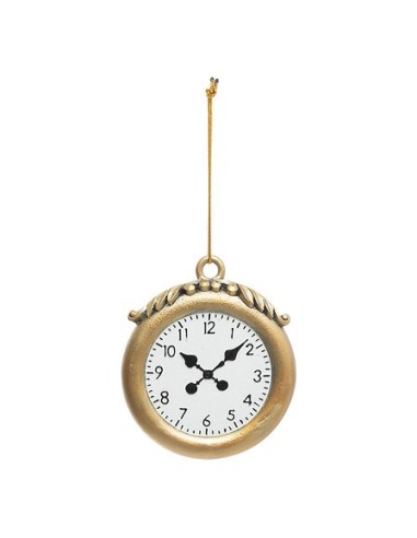 SFERE E PENDAGLI: vendita online Pendente di Natale Orologio in Resina, 10 cm, Decorazione Elegante, Oro, Perfetto per Alberi...