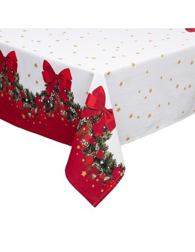 TESSILE: vendita online Tovaglia di Natale Ghirlanda 140x240 cm, Cotone, Decorazione Festiva, Idea Regalo in offerta