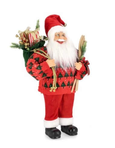 OGGETTISTICA NATALE: vendita online Babbo Natale Lorick Stand Rosso H60cm, La Magia di Natale per la Tua Decorazione in offerta