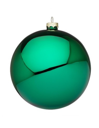 SFERE E PENDAGLI: vendita online Sfera di Natale in Vetro Verde Smeraldo Lucido Ø15cm, La Magia di Natale per Decorazioni Fes...