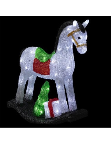 LUCI DI NATALE: vendita online Cavallo a Dondolo di Natale da Esterno con 70 Luci LED, 50 cm, Decorazione Natalizia Luminosa ...