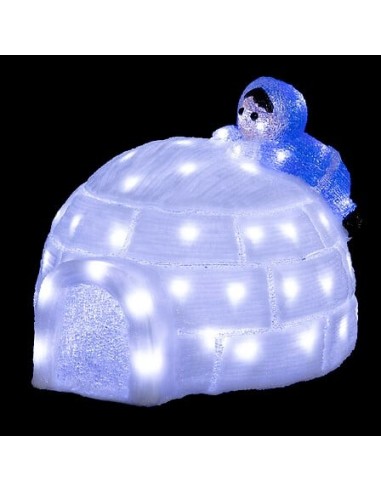 LUCI DI NATALE: vendita online Igloo di Natale con 70 Luci LED, 39x39x31cm, Decorazione Luminosa da Esterno, Luci Natalizie p...