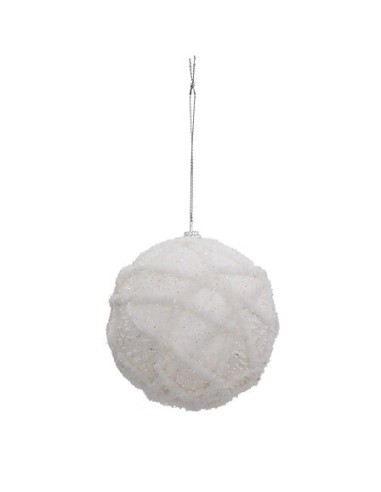 OGGETTISTICA NATALE: vendita online Sfera di Natale 10cm, Polistirolo Iridescente, Decorazione Bianca per Albero, Pallina da ...