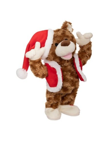 OGGETTISTICA NATALE: vendita online Orsetto di Natale Marrone con Cappello, Peluche 31cm in offerta