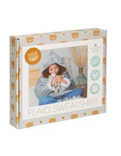 PLAID 174252C FELPA CON CAPPUCCIO ORSO GRIGIO