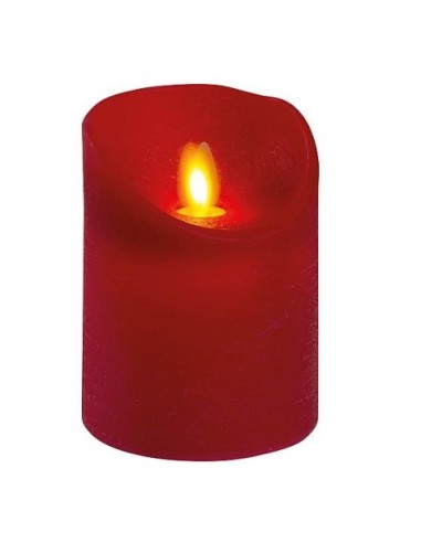 Candela Rossa Moving Flame Ø7,5xH10cm | Shopincasa.it