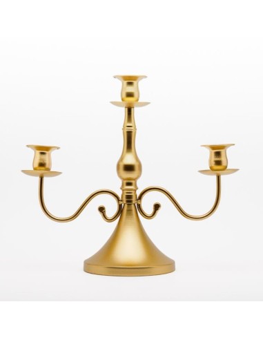 CANDELABRO ORO 3 BRACCI 36X15X31CM