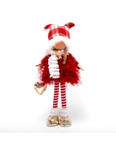 AMBOLA DOLL ROSSO SCOZZESE GOLD 18X12X45CM