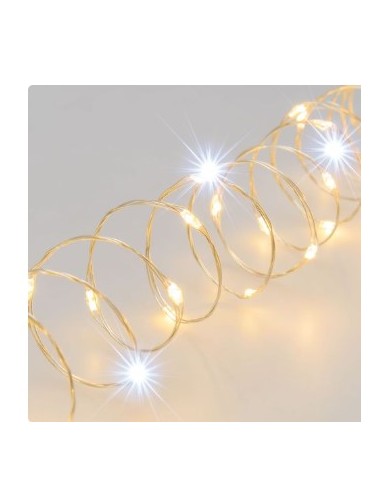 Luci di Natale Catena 400 MicroLED FlashLED Silver 24m | Shop in Casa