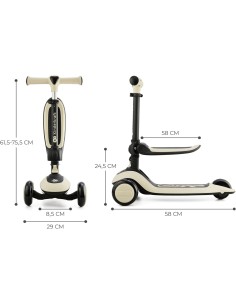 BICI - PRIMI PASSI - AUTO: vendita online Kinderkraft HALLEY Monopattino e Bicicletta Senza Pedali 2-in-1 – Bianco in offerta