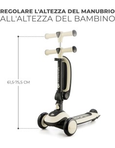 BICI - PRIMI PASSI - AUTO: vendita online Kinderkraft HALLEY Monopattino e Bicicletta Senza Pedali 2-in-1 – Bianco in offerta