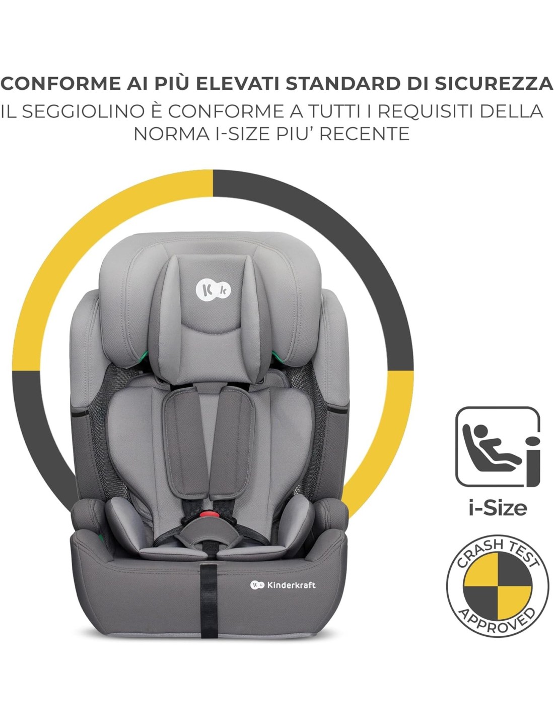 Kinderkraft COMFORT UP I-SIZE Seggiolino Auto 9-36 kg - Regolabile e Sicuro | Shopincasa