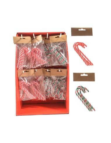 SFERE E PENDAGLI: vendita online Confezione di 4 Decorazioni Candy di Natale in Plastica 12CM - La Magia di Natale per la tua...