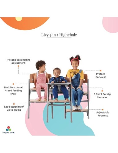 Kinderkraft Seggiolone LIVY + Sdraietta CALMEE 4in1 | Shopincasa.it