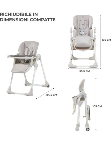 SEGGIOLONI GIRELLI ECC: vendita online Kinderkraft Seggiolone Pappa YUMMY - Comfort e Praticità per il Tuo Bambino grigio in ...