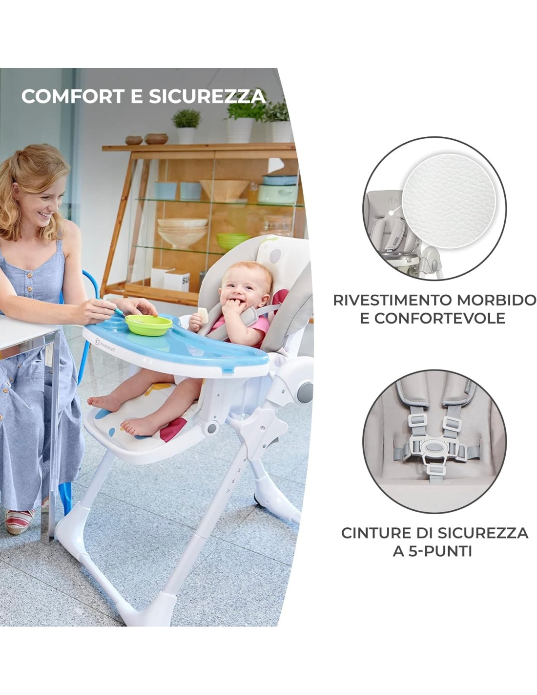 SEGGIOLONI GIRELLI ECC: vendita online Kinderkraft Seggiolone Pappa YUMMY - Comfort e Praticità per il Tuo Bambino grigio in ...