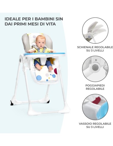 SEGGIOLONI GIRELLI ECC: vendita online Kinderkraft Seggiolone Pappa YUMMY - Comfort e Praticità per il Tuo Bambino grigio in ...