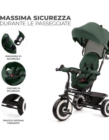 SEGGIOLONI GIRELLI ECC: vendita online Triciclo Kinderkraft ASTON: Versatilità e Comfort per i Tuoi Bambini green in offerta