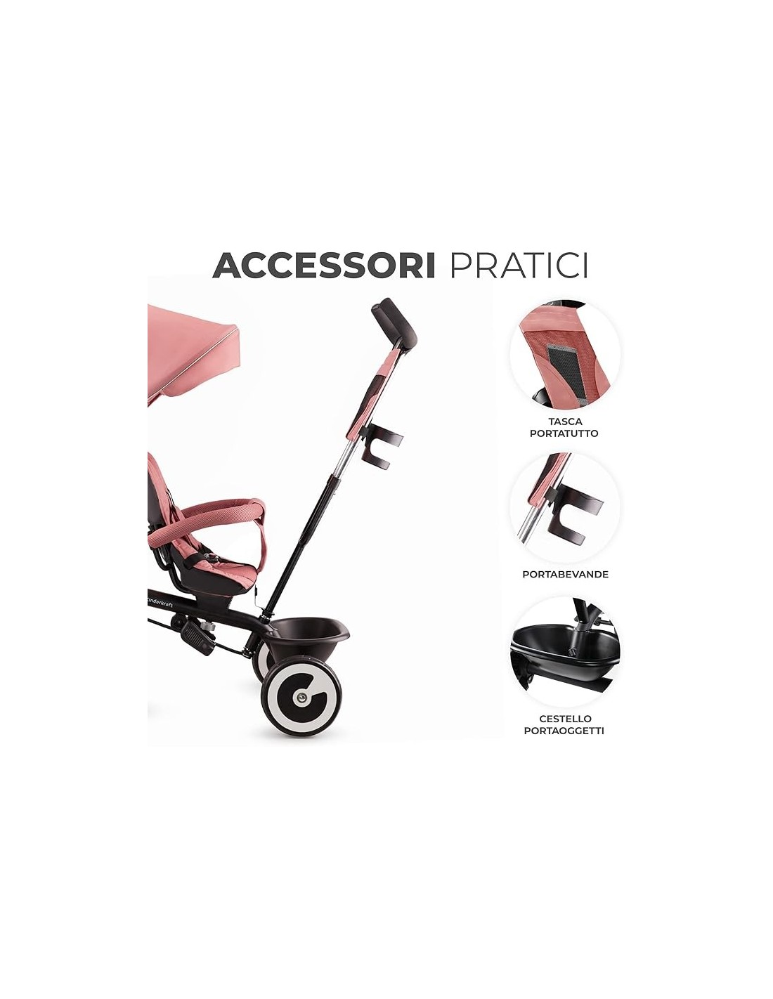 Kinderkraft ASTON Triciclo per Bambini - ShopinCasa.it