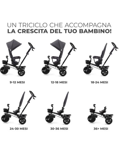 Kinderkraft AVEO Triciclo - Comfort e Versatilità per Bambini