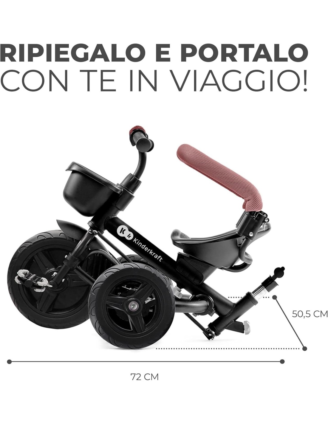 Kinderkraft AVEO Triciclo per Bambini - Rosa | Shopincasa.it