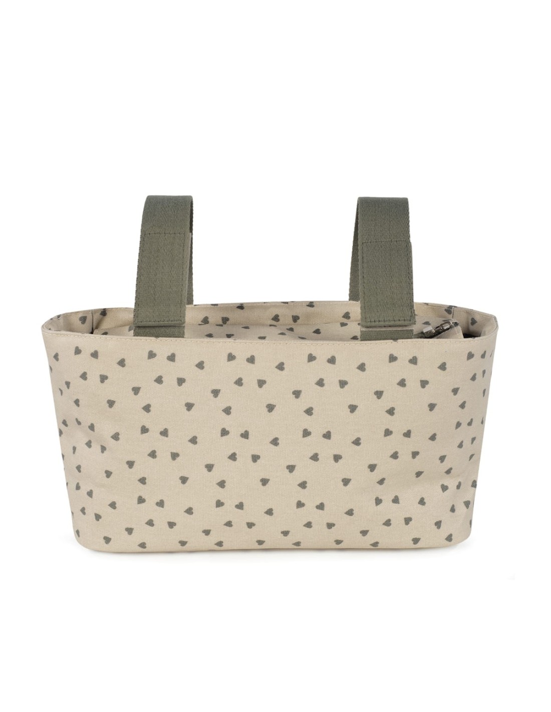 Borsa Organizer Poppy Muschio con Cuori - Shop in Casa