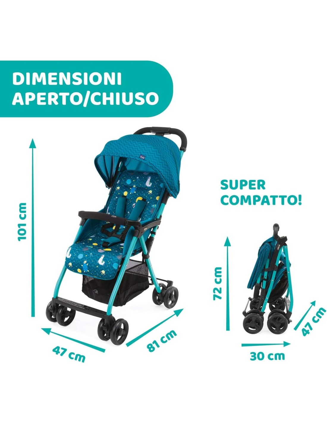 Chicco Ohlalà 3: Passeggino Ultraleggero per Neonati e Bambini