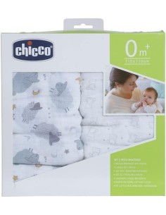 Set Mussoline Chicco 2 Pezzi - Pecora & Orso | Shopincasa.it