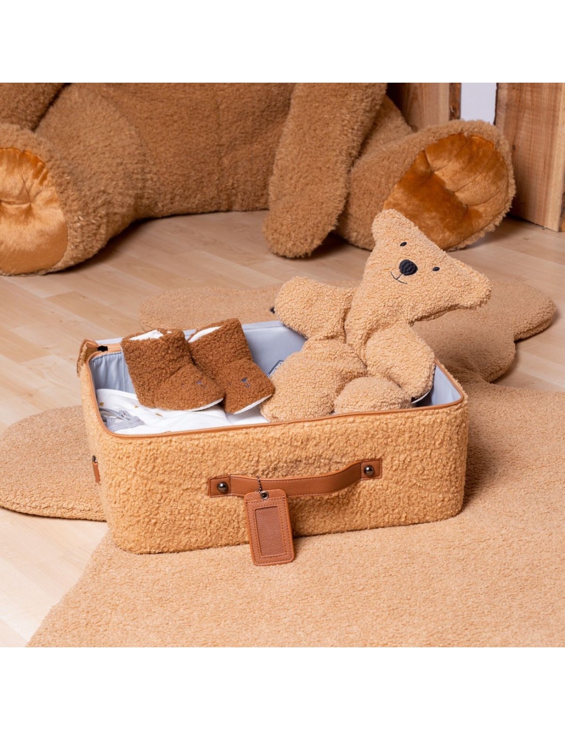 Valigia Bimbi Mini Traveller Teddy Brown | Childhome su Shopincasa.it