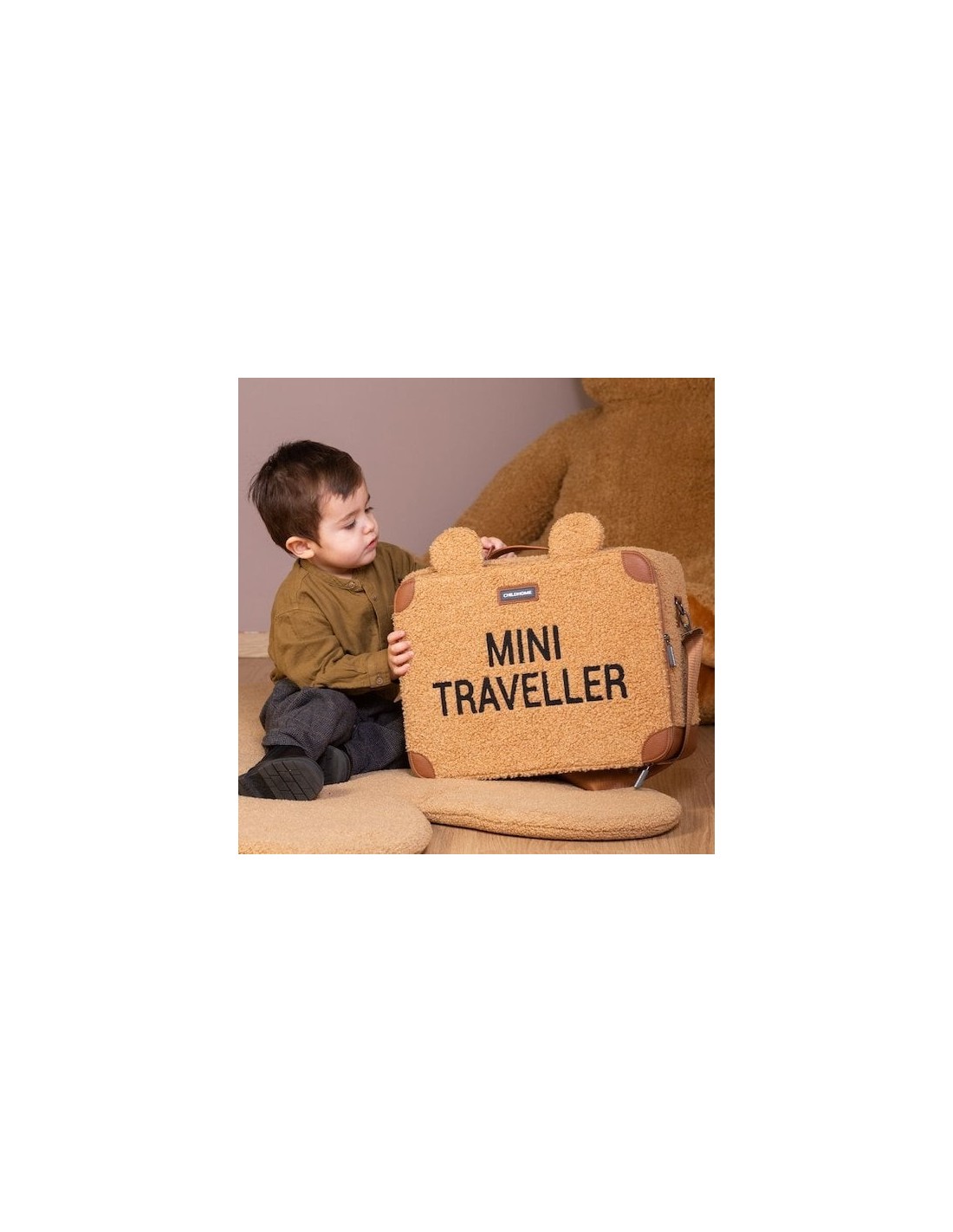 Valigia Bimbi Mini Traveller Teddy Brown | Childhome su Shopincasa.it