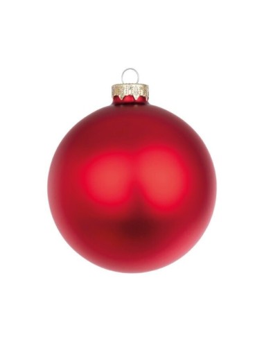 SFERE E PENDAGLI: vendita online Sfera di Natale in Vetro 10 cm Rosso Opaco, Porta la Magia di Natale a Casa Tua con Eleganza...