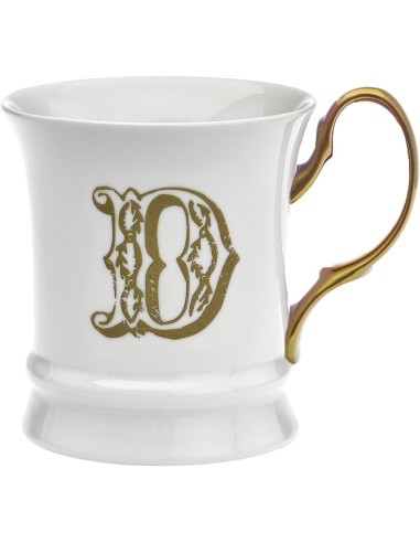 TAZZE CAFFE' E LATTE: vendita online Tazzina in Porcellana 80 ml Moka Gold Lettera D by Livellara in offerta